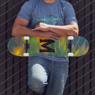 Skateboard monogram initial