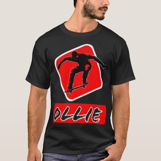 Skateboard Ollie Skateboarder Graphic T-Shirt (Front)