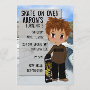 Skateboard Party Invitation