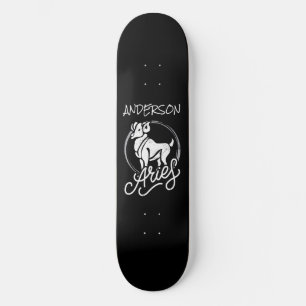 skateboard Personalised Aries Zodiac Sign Ram