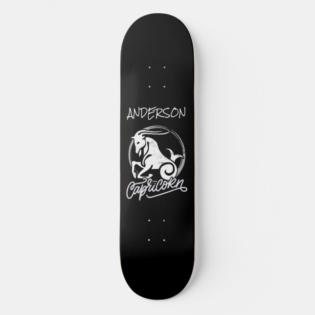 skateboard Personalised Capricorn Zodiac (Front)