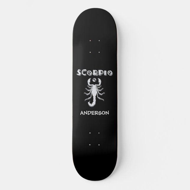 skateboard Personalised Scorpio Zodiac Sign (Front)