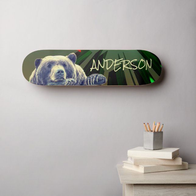 Skateboard Personalized BEAR (Wall Art (Horz))