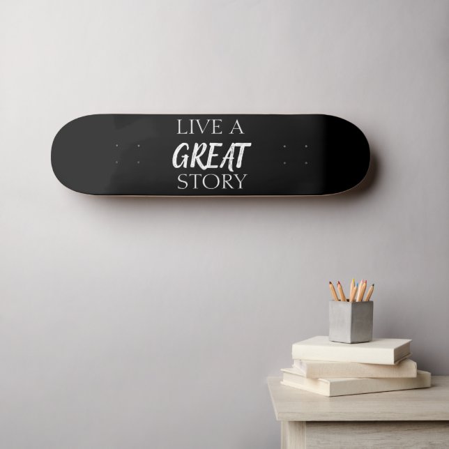 Skateboard POSTIVE WORDS GREAT LIFE (Wall Art (Horz))