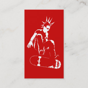 skateboard punk business card