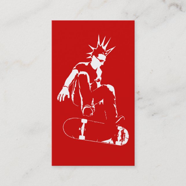 skateboard punk business card (Front)