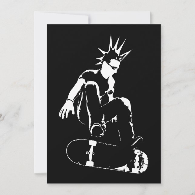 skateboard punk invitation (Front)