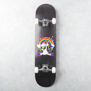 Skateboard rainbow unicorn