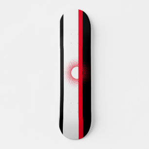 Skateboard, Red, White and Black Skateboard