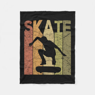 Skateboard Retro Skateboarding Lover Designs Uni-a Fleece Blanket