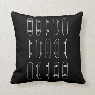 Skateboard Rows White Lines Cushion