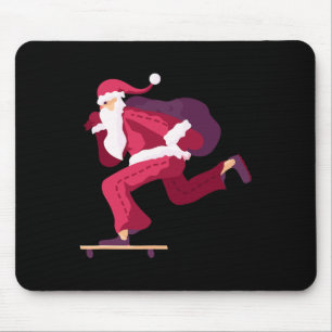 Skateboard Santa Claus Funny Christmas Gift Mouse Pad