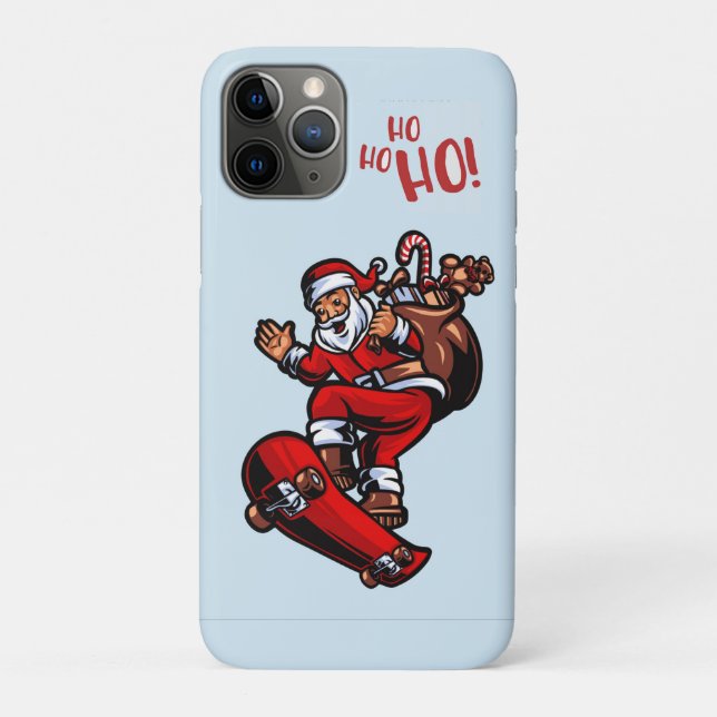 Skateboard Santa iPhone Case (Back)