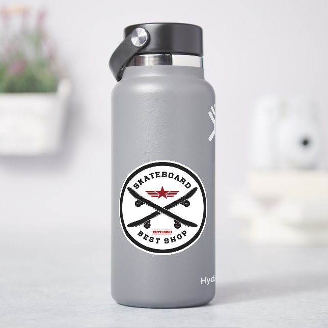 Skateboard Shop 4" Kiss Cut Vinyl Sticker (HydroFlask)