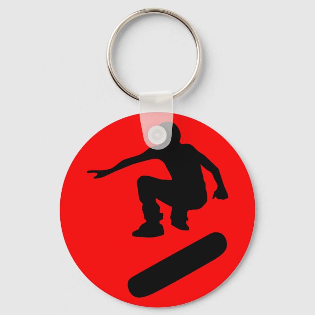 skateboard silhouette key ring (Front)