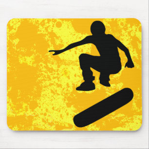 skateboard. silhouettes. mouse pad