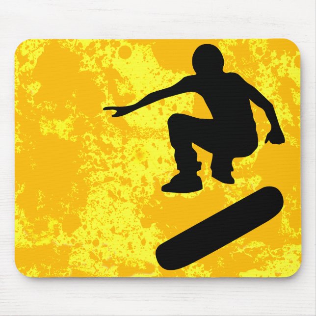 skateboard. silhouettes. mouse pad (Front)