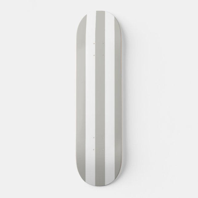 Skateboard Simple Grey & White Stripe (Front)