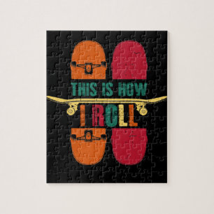 Skateboard Skateboarder Gift Funny Jigsaw Puzzle