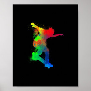 Skateboard Skateboarder - Modern Art Skateboarding Poster