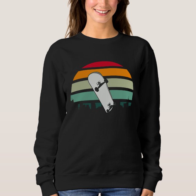 Skateboard Skateboarder Skateboarding Sweatshirt (Front)