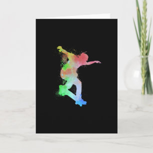 Skateboard Skateboarder Watersplash Skater - Skate Card