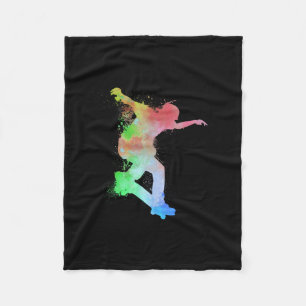 Skateboard Skateboarder Watersplash Skater - Skate Fleece Blanket