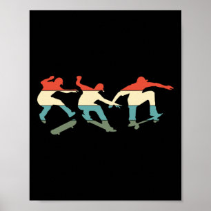 Skateboard Skateboarding Retro Gift For Skateboard Poster