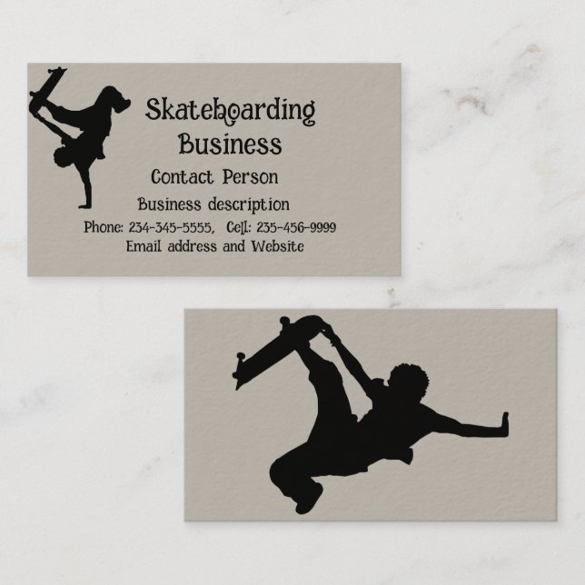 Skateboard Skateboarding Skater Business Card (Front/Back)