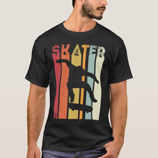 Skateboard skateboarding skater vintage boarder sk T-Shirt (Front)