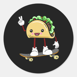 Skateboard Skater Gift Classic Round Sticker