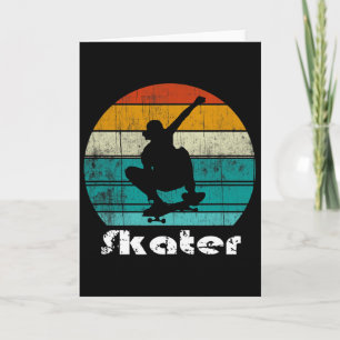 Skateboard Skater Retro Skateboarding Gift Boys Te Card
