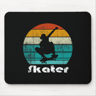 Skateboard Skater Retro Skateboarding Gift Boys Te Mouse Pad
