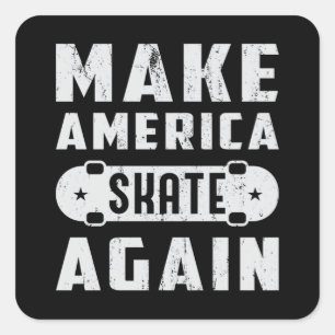 Skateboard Skater Skateboarder Skateboarding Gift Square Sticker