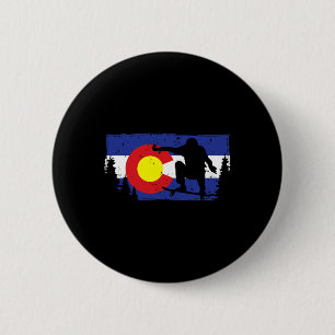 Skateboard Skater Vintage Colorado Flag- Skateboar 6 Cm Round Badge