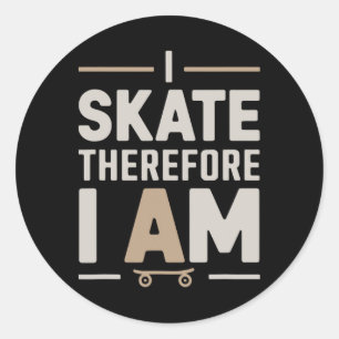 Skateboard Skaters Skateboarding Skater Boy Skater Classic Round Sticker