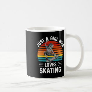 Skateboard Skeleton Girl Skateboarding Vintage Gir Coffee Mug
