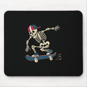 Skateboard Skeleton Halloween Skateboarding Skater Mouse Pad