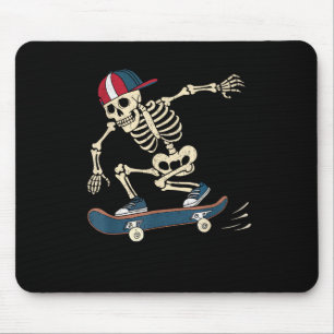 Skateboard Skeleton Halloween Skateboarding Skater Mouse Pad