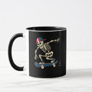 Skateboard Skeleton Halloween Skateboarding Skater Mug