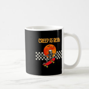 Skateboard Skeleton Halloween Skeleton Horror Mons Coffee Mug