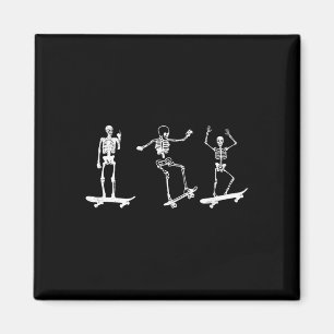 Skateboard Skeleton Skate Fan Skateboarding Skater Magnet