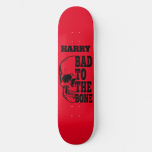 skateboard  Skull Personalised Bad to the Bone 
