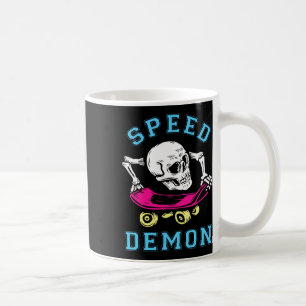 Skateboard Skull Skateboarding Retro Rad Skater Sk Coffee Mug