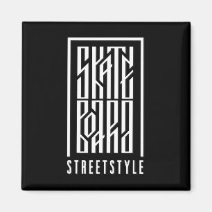Skateboard Street Style - Skateboarder And Skatebo Magnet