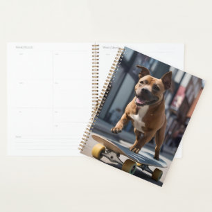 Skateboard Stunt: A Staffy on the Move Planner