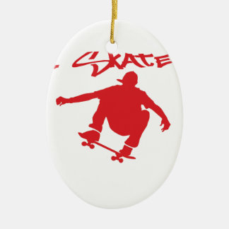 Skateboard Trick Ceramic Tree Decoration