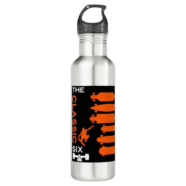 Skateboard Types 710 Ml Water Bottle (Front)