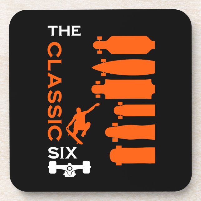 Skateboard Types Coaster (Front)