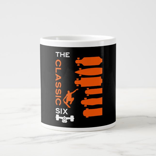 Skateboard Types Large Coffee Mug (Front)